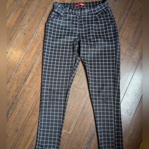 Black and white checkered slim pants MAZE